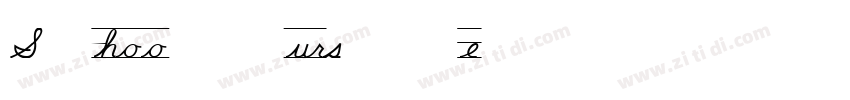 SchoolCursivePlain B字体转换